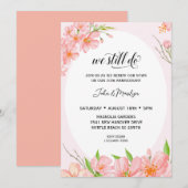 Floral Elegant Vow Renewal Jubileum Uitnodiging (Voorkant / Achterkant)