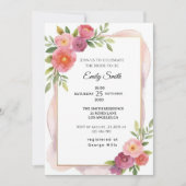 Floral Elegant Waterverf Chic Vrijgezellenfeest Kaart (Voorkant)