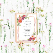 Floral Elegant Waterverf Chic Vrijgezellenfeest Kaart