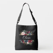 Floral Elegant  Waterverf Crossbody Tas (Achterkant)