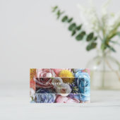 Floral Elegant Waterverf Rozen Moderne Sjabloon Visitekaartje (Staand voorkant)