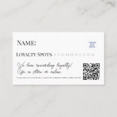 Floral Elegant Waterverf Ruby Red Reward Kaart Klantenkaartje (Achterkant)