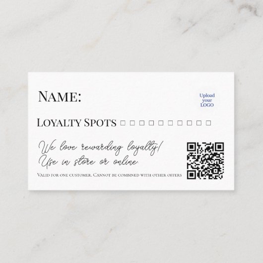 Floral Elegant Waterverf Ruby Red Reward Kaart Klantenkaartje (Achterkant)