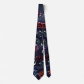 Floral Elegant Waterverf voor de Burgundy Navy Wed Stropdas (Voorkant)