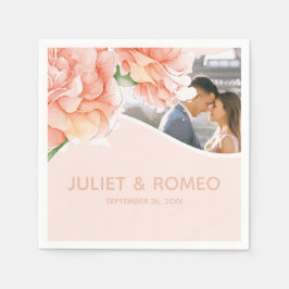 Floral Elegant Wedding Monogram Servet