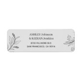 Floral Elegant Wedding retouradres Etiket (Voorkant)