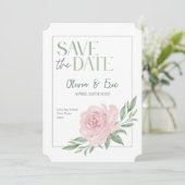 Floral Elegant Wedding Save The Date Card (Staand voorkant)