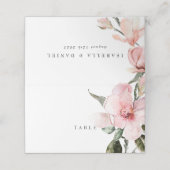 Floral Elegant Wedding Table Plaatskaartje (Buitenkant ongevouwen)