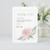 Floral Elegant Wedding Thank You Card Bedankkaart (Staand voorkant)