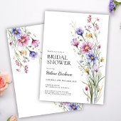 Floral Elegant Whimsical Wildflower Vrijgezellenfe Kaart