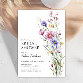 Floral Elegant Whimsical Wildflower Vrijgezellenfe Kaart
