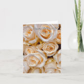 Floral Elegant White Roses Moederdag Card Kaart (Voorkant)