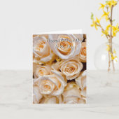 Floral Elegant White Roses Moederdag Card Kaart (Gele Bloem)
