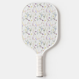 Floral Elegant Wildflowers Botanical Pattern Pickleball Paddle
