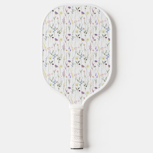 Floral Elegant Wildflowers Botanical Pattern Pickleball Paddle (Voorkant)