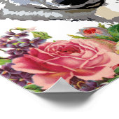 Floral Elegant Wolf Small Wall Art Poster (Hoek)