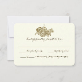 Floral Elegant Woodland Wedding Response RSVP Kaartje