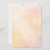 Floral Elegant Zacht Zomer Baby shower Kaart (Achterkant)