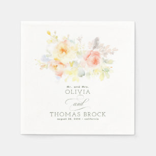 Floral Elegant Zomer Bruiloft Servet