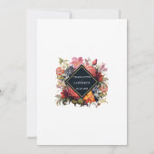 Floral elegante oranje  stijl Save the Date (Achterkant)