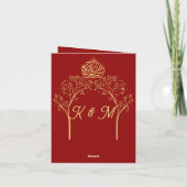 Floral-elegante rode moslimbruiloft (Achterkant)