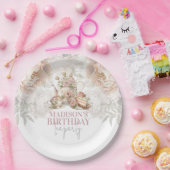 Floral elegante Tea Party Verjaardag Papieren Bordje (Feest)