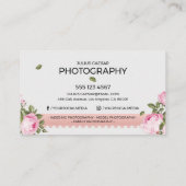 Floral Elegante Trouwfotograaf Visitekaartje (Achterkant)