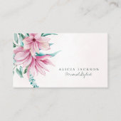 Floral elegante waterverf moderne persoonlijke sty visitekaartje (Voorkant)