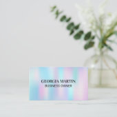 Floral Elements Border | Holografisch verloop Visitekaartje (Staand voorkant)