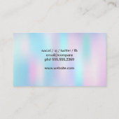 Floral Elements Border | Holografisch verloop Visitekaartje (Achterkant)