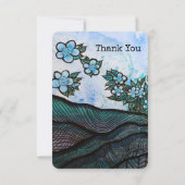 Floral Elephant Art Bedankkaart (Achterkant)