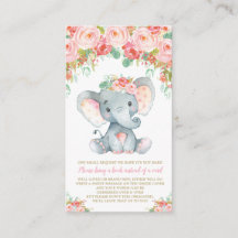 Floral Elephant Baby shower Breng een boek