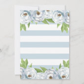 Floral Elephant Baby shower Invitation - Boy Kaart (Achterkant)