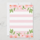 Floral Elephant Baby shower Invitation - Meisje Kaart (Achterkant)