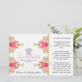 Floral Elephant Baby shower Snoep Bar Wrapper (Staand voorkant)