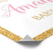 Floral Elephant Baby shower Welcome Sign Poster (Hoek)