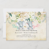 Floral Elephant gender onthulling Botanisch Kaart (Voorkant)