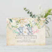 Floral Elephant gender onthulling Botanisch Kaart (Staand voorkant)