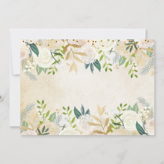 Floral Elephant gender onthulling Botanisch Kaart (Achterkant)