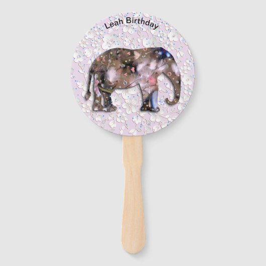 Floral Elephant Handwaaier (Voorkant)