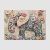 Floral Elephant Illustration Tissuepapier (Voorkant)