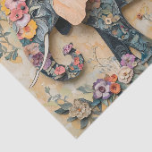 Floral Elephant Illustration Tissuepapier (Detail)