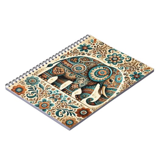 Floral Elephant  Notitieboek (Linkerzijde)