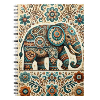 Floral Elephant  Notitieboek