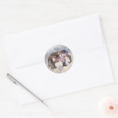 Floral Elephant Ronde Sticker (Envelop)