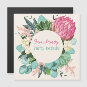 Floral elke gebeurtenis magnetische uitnodiging