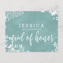 Floral elke kleur zal je mijn bruidsmeisje zijn