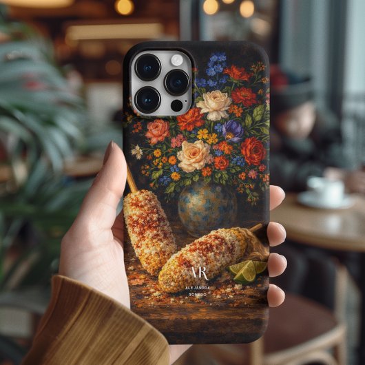Floral Elote Still Life | Monogram Case-Mate iPhone Case