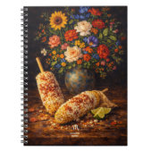Floral Elote Still Life | Monogram Notitieboek (Voorkant)