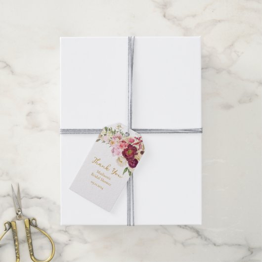 FLORAL Embrace Matrimony Vrijgezellenfeest Cadeaulabel (Met Touw)